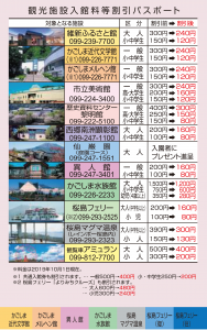 観光施設入館料等割引パスポート(2019年10月1日現在)